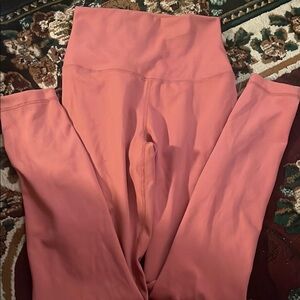 Yogalicious Women's Salmon Pink High-Waisted Leggings